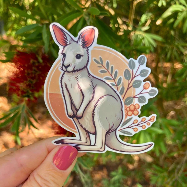 Kangaroo Vinyl Sticker